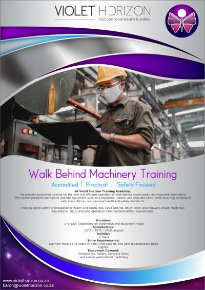 Walk Behind Machinery Training