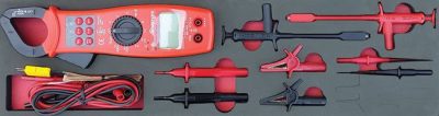 MOD.726SH45S - Digital Clamp-on Multimeter & Test Lead Set; 9pc