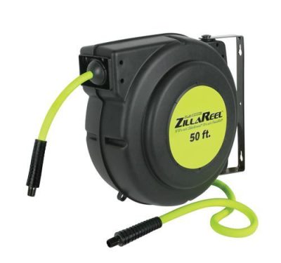 WEEL8250FZ - Flexzilla® Enclosed Plastic Retractable Air Hose Reel, 3/8" x 50'