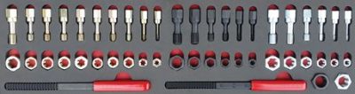 MOD.804SH45S - Rethreading Tap and Die Set; 48Pc