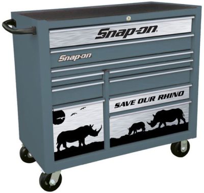 KRA2210KZUSS-CR-WO - 10 Drw Wide Roll Cab Storm Grey with PVC Trims and Rhino Fronts