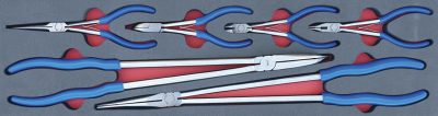 MOD.943SH45S - Combination Extra-Long and Mini Pliers Set; 6Pc