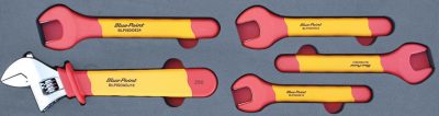 MOD.286SH45S - 1000V Adjustable & Open End Spanner Set 19-24mm; 5Pc