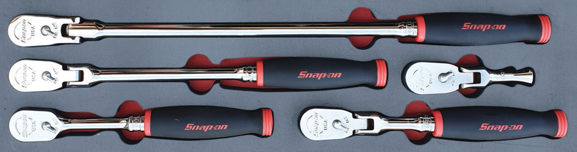 MOD.946SH45S-SG - 3/8" Drive Soft Grip Ratchet Set; 5Pc