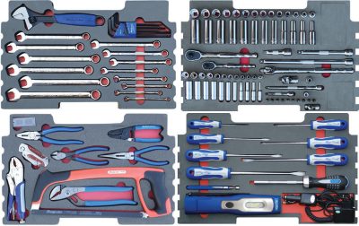 SET.P4BM38 - 113Pc 1/4" & 3/8" Tool Set in Foam Inserts (suitable for KMC Tool Chest Only)