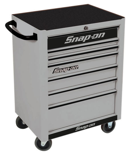 KRA2007KZUAB-B-WO - Standard 7Drw Roll Cab; Arctic Silver with Black Alu Trims and Black Fronts