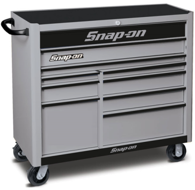 KRA2210KZUAB-B-WO - Wide 10Drw Roll Cab; Arctic Silver with Black Alu Trims and Black Fronts