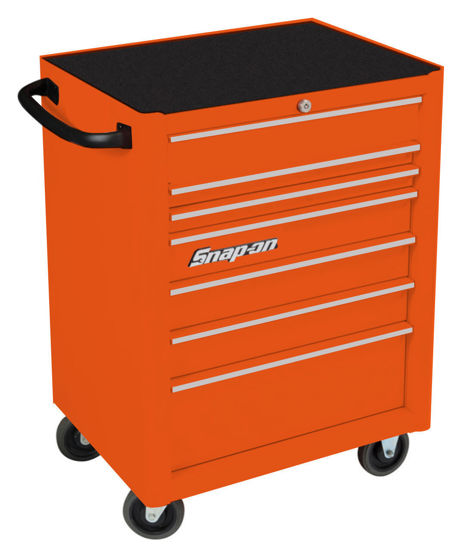 KRA2007KZUOS-WO - Standard 7Drw Roll Cab; Electric Orange with PVC Trim