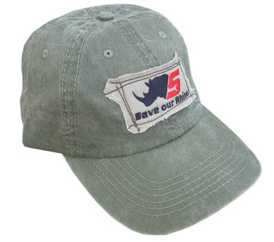 CAP-RHINO3 - Olive Green Cap - Save Our Rhino
