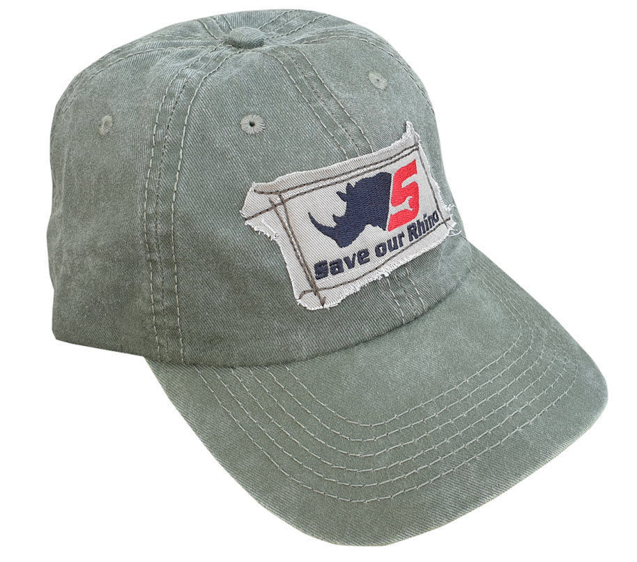 CAP-RHINO3 - Olive Green Cap - Save Our Rhino