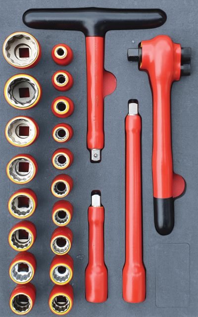 MOD.207BH42D - 1000V 1/2" Sockets and Accessories Set; 22Pc