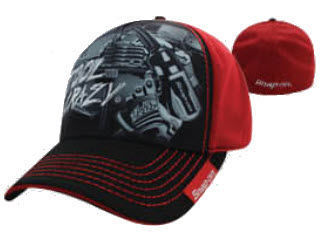CSN07-7831 - Black / Red Tool Crazy Cap
