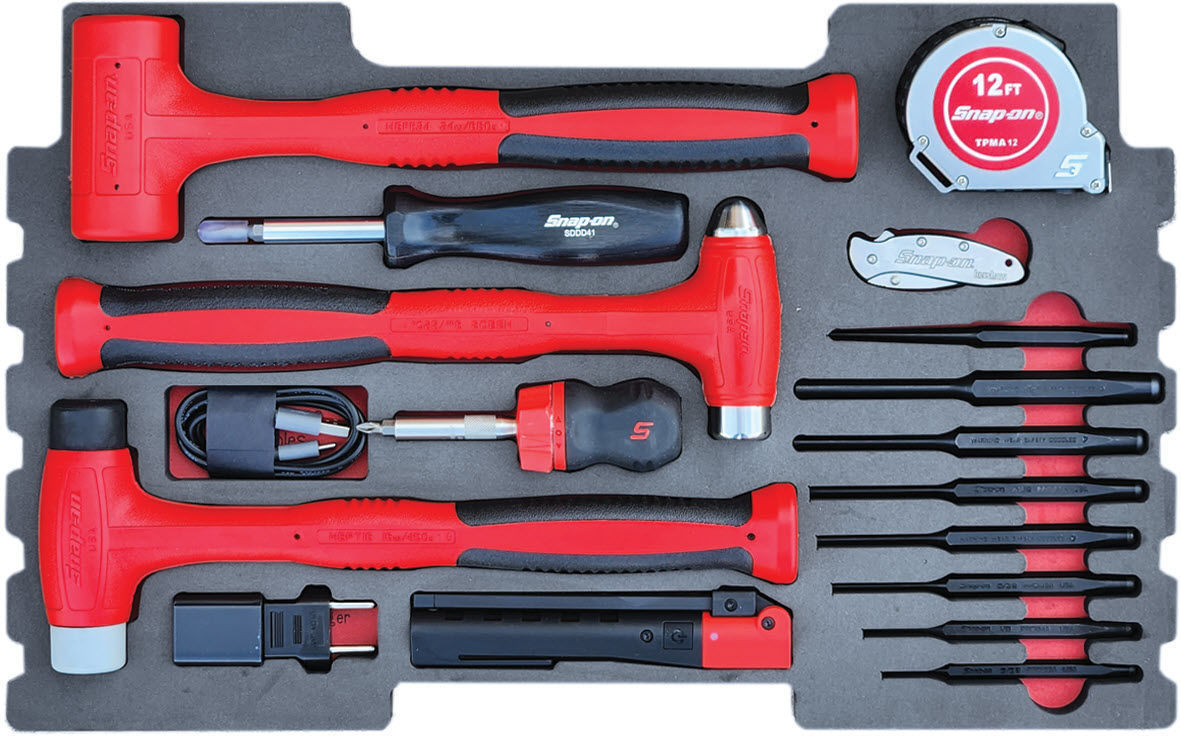 MOD.393SR43F - Hammers & Punches Set; 16Pc (for KMC box) - Aviation
