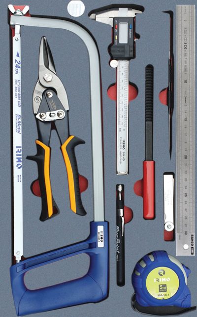 MOD.196BH42D - Cutting, Measuring & Utility Set; 9Pc