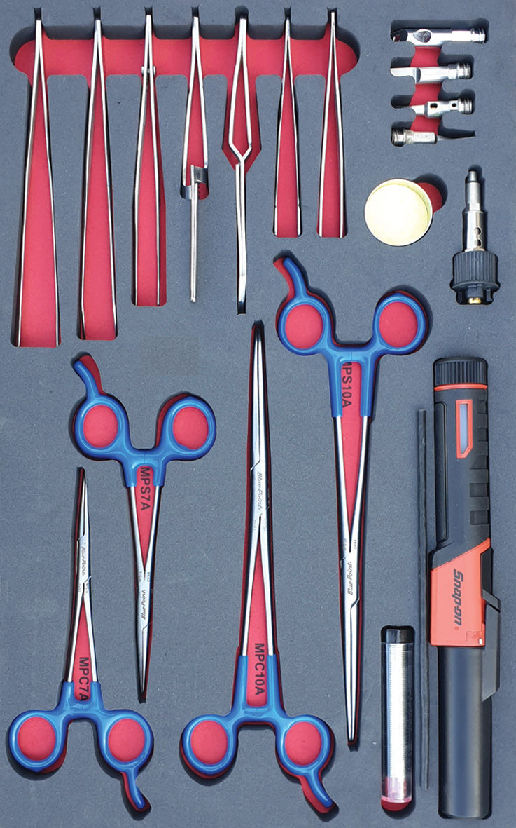 MOD.340SH42D-Y42 - Mini Pliers, Tweezers and Soldering Iron Set; 19Pc