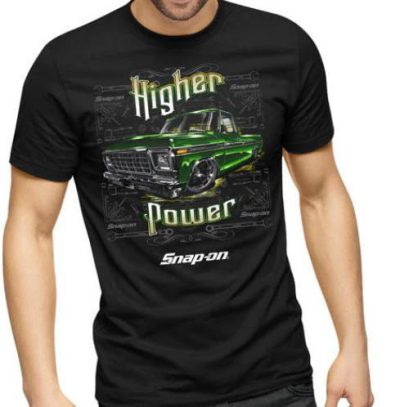 CSN04-7558-M - T-Shirt Higher Power - Black - Medium (Front Print)