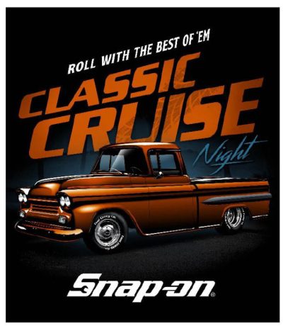 CSN04-7592-M - T-Shirt Classic Cruise with Front Print - Black - Medium