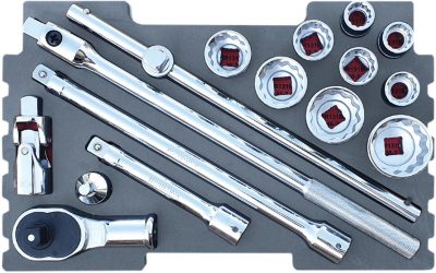 Irimo Snap-on Blue MOD.512SR43F - 3/4" Sockets and Accessories Set; 16Pc (suitable for KMC Tool Chest Only)