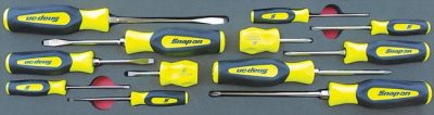 MOD.486SH45S12-HV - Combination Screwdriver Set; 12Pc (Hi-Viz)