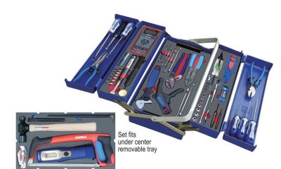 SET.AE1M1281 - Basic Auto Electrician Tool Set in Cantilever Box; 48Pc