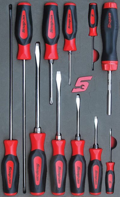 MOD.308SH42D - Screwdriver Set; Phillips; Flat; Ratcheting and Stubby; 11Pc